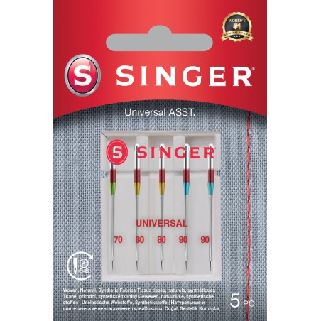 Singer | Universal Needle ASST 5PK for Woven Fabrics
