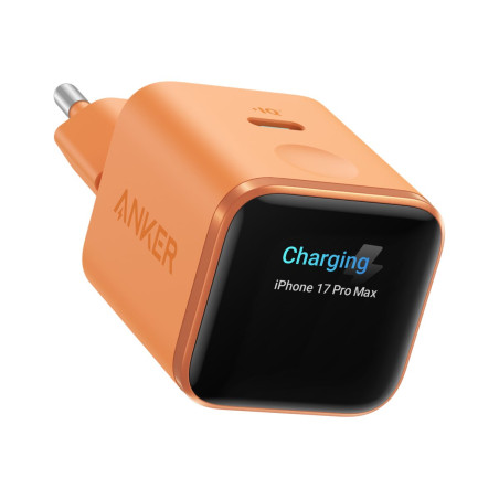 Anker 24 pin USB-C | Nano Charger 45W, Smart Display, Orange