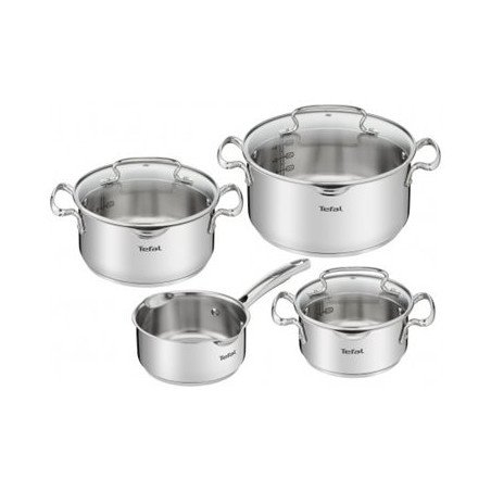 TEFAL | Duetto+ Stewpots set, 7 pcs | G719S734 | Stainless steel | Dishwasher proof | Lid included | Stainless steel