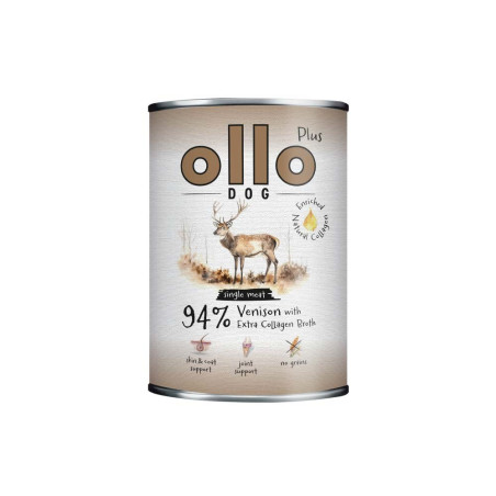 OLLO Plus Collagen Mono Deer - wet dog food - 800g
