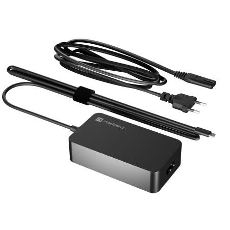 Natec Laptop Charger Gan USB-C 65W for Laptops, Tablets, Phones | NZU-2361