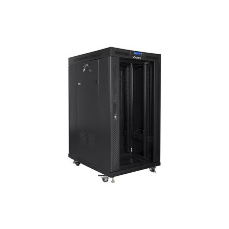 Lanberg | Rack cabinet 19" free-standing 22U/800x1000 (flat pack) with glass door | FF01-8022-12BL | Black