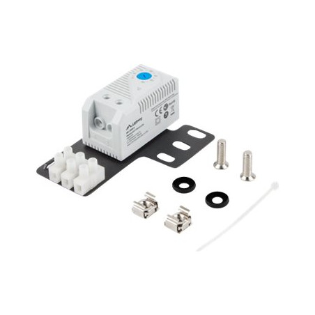 Lanberg Closed-loop thermostat 10A for rack cabinets with 19" ear and terminal block | AK-1505-S | Gray