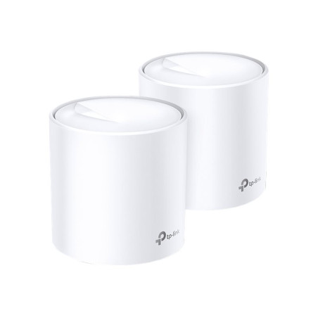 TP-LINK | AX3000 Whole Home Mesh Wi-Fi 6 System | Deco X60 (2-pack) | 802.11ax | 2402+574 Mbit/s | 10/100/1000 Mbit/s | Ethernet LAN (RJ-45) ports 2 | Mesh Support Yes | MU-MiMO Yes | Antenna type 4xInternal per Deco uni