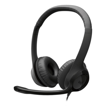 Logitech H390 Headset Wired Head-band Calls/Music USB Type-C Black