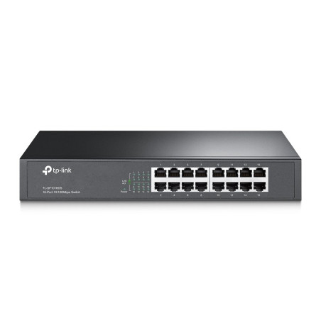 TP-Link TL-SF1016DS network switch Unmanaged Fast Ethernet (10/100) 1U Black