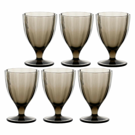 Set of 6 Amami glasses - Grey, 300 ml