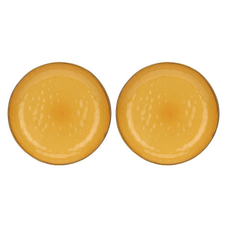 Set of 2 Concerto Ocra Round Bowls - Yellow, 30 cm