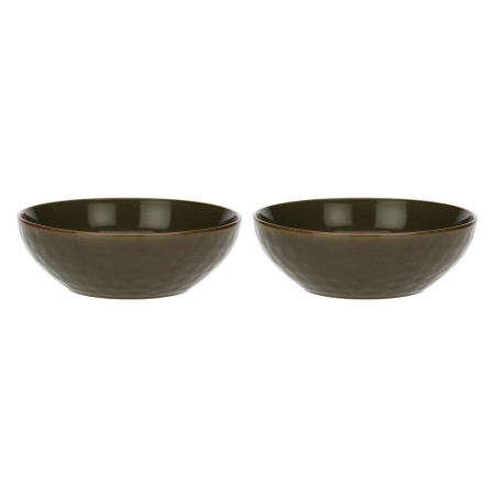 Set of 2 Concerto Grigio Tortora Salad Bowls - Grey-Brown, 26 cm