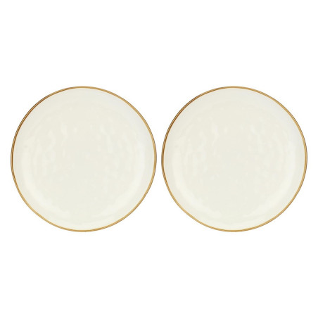 Set of 2 Concerto Avorio Round Platters - Ivory, 32 cm