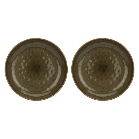 Set of 2 round bowls Concerto Grigio Tortora - Grey-brown, 30 cm