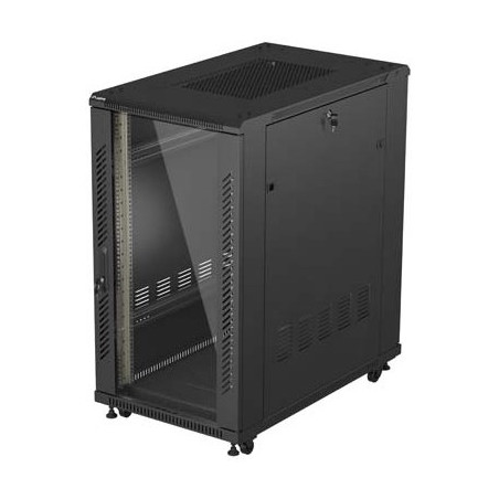 Lanberg FF01-6022-12B rack cabinet 22U Freestanding rack Black