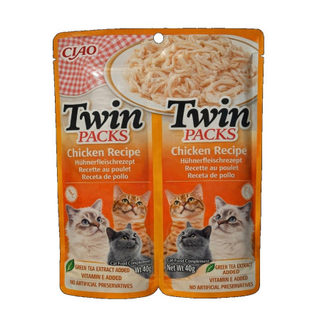 INABA Twin Packs Chicken - cat treats - 2 x 40g