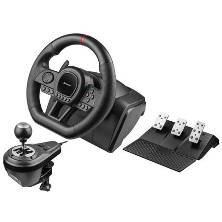 Tracer SimRacer Manual Gearbox 6in1 Black Steering wheel + pedals + shifter Analogue Nintendo Switch, PC, PlayStation 4, Playstation 3, Xbox One, Xbox 360