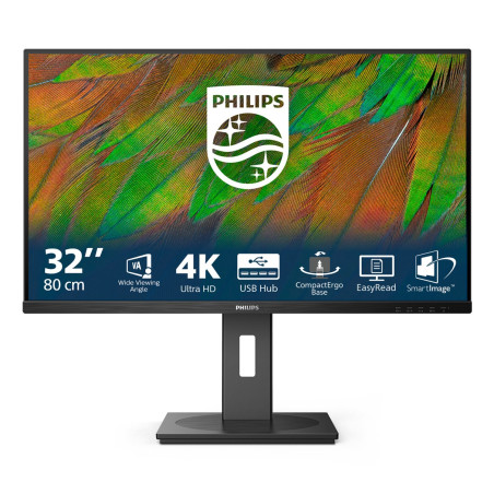 Philips 3000 series 32B1N3800/00 computer monitor 80 cm (31.5") 3840 x 2160 pixels 4K Ultra HD LCD Black