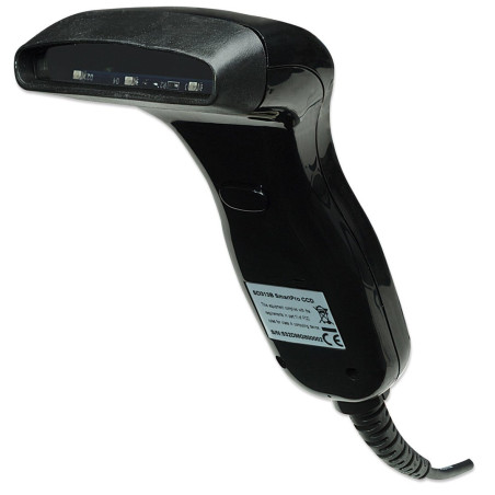 Manhattan Contact CCD Handheld Barcode Scanner, USB, 80mm Scan Width, Cable 152cm, Max Ambient Light: 3,000 lux (sunlight), Black, Three Year Warranty