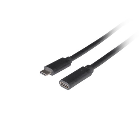 Lanberg | USB-C M/F 3.1 Cable | CA-USBE-20CC-0015-BK