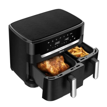 TEFAL | Air Fryer | EY942HE0 Easy Fry Dual XXL | Power 2700 W | Capacity 11 L | Dark Grey