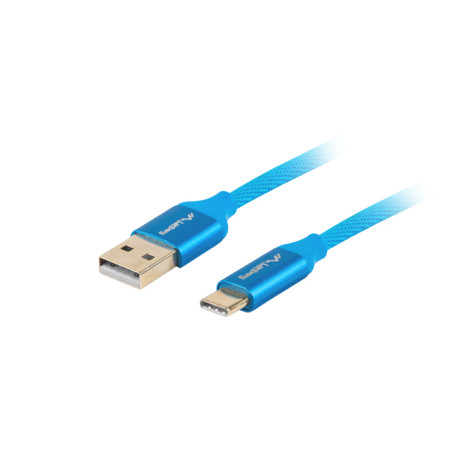 Lanberg | USB Type-C to USB Type-A 2.0 Cable Blue QC 3.0 Premium, 1.8 m | CA-USBO-22CU-0018-BL | USB Type-C to USB Type-A