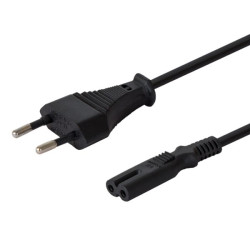 SAVIO Power cable (M) 2pin,...