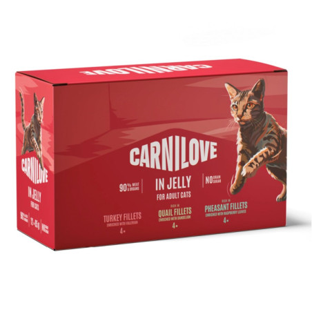 CARNILOVE Cat Pouch Jelly Box - wet cat food - 12x85g
