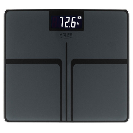 Bathroom scale ADLER AD 8194s STRIPES rechargeable USB-C Black