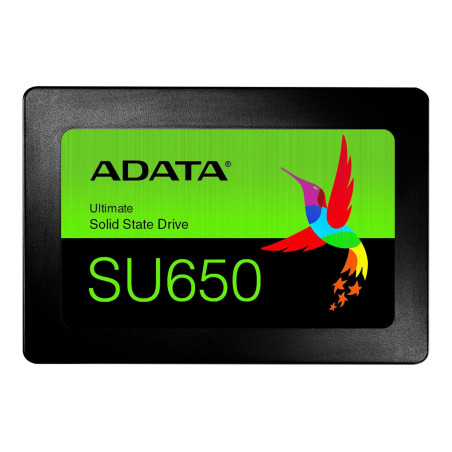 SSD|ADATA|SU650|256GB|SATA 3.0|3D NAND|Write speed 450 MBytes/sec|Read speed 520 MBytes/sec|2,5"|TBW 140 TB|MTBF 2000000 hours|ASU650SS-256GT-R