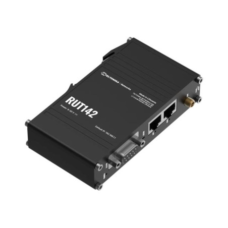 Teltonika | Ethernet Router with RS232 (RUT142000000) | RUT142 | 802.11n | 10/100 Mbit/s | Ethernet LAN (RJ-45) ports 1 | Mesh Support No | MU-MiMO No | No mobile broadband