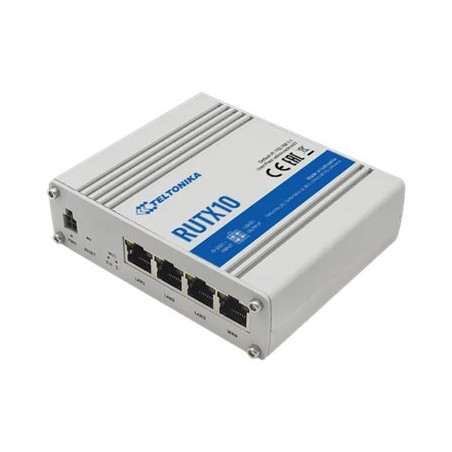 Teltonika | Industrial Router | RUTX10 | 802.11ac | 867 Mbit/s | 10/100/1000 Mbit/s | Ethernet LAN (RJ-45) ports 4 | Mesh Support No | MU-MiMO No | No mobile broadband | 1 | 24 month(s)