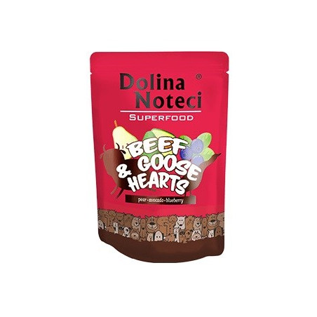 DOLINA NOTECI Superfood Beef and goose hearts - wet dog food - 300g