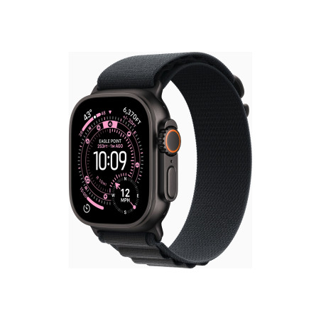 Apple Watch Ultra 3 GPS + Cellular 49mm Black Titanium Case with Black Alpine Loop - Large | Apple