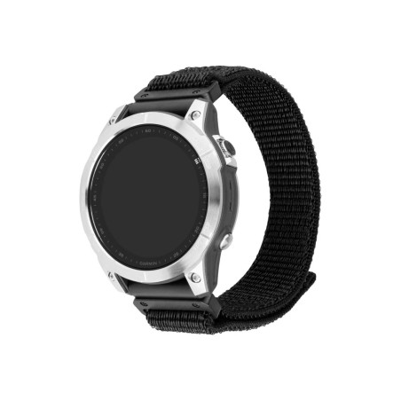 Fixed | Sporty Strap for Garmin QuickFit 26mm | 160-210 | Nylon | Black