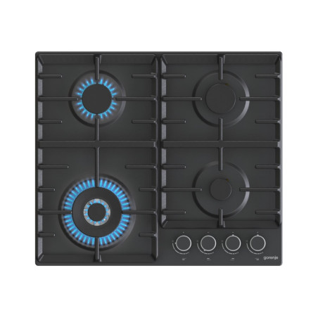 Gorenje | Hob | GW642AB | Gas | Number of burners/cooking zones 4 | Rotary knobs | Black