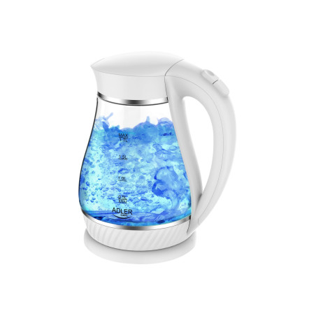 Adler | Kettle | AD 1274 | Electric | 2200 W | 1.7 L | Polypropylene/Glass | 360° rotational base | White