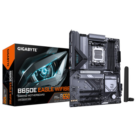 Mainboard|GIGABYTE|AMD B650|Socket AM5|ATX|RAM DDR5-SDRAM|4xSlots|Wi-Fi Yes|Bluetooth Yes|3xNumber of M.2 (M) slots|GIGABYTE B650E EAGLE WIFI6E|B650EEAGLEWF6E1.0