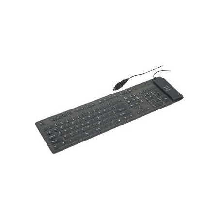 KEYBOARD FLEXIBLE USB ENG/BLACK KB-109F-B GEMBIRD