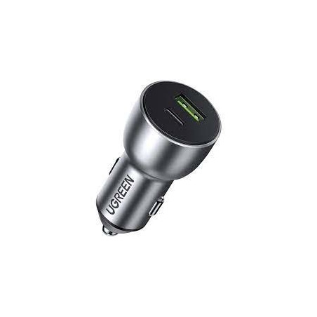 Ugreen 60980 mobile device charger Universal Silver Cigar lighter Fast charging Auto
