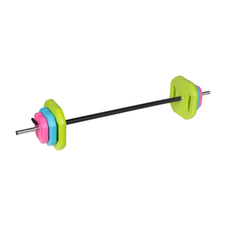 Sztanga składana z obciążeniem bitumicznym, gryf 140cm,  zestaw treningowy 20kg, REBEL ACTIVE