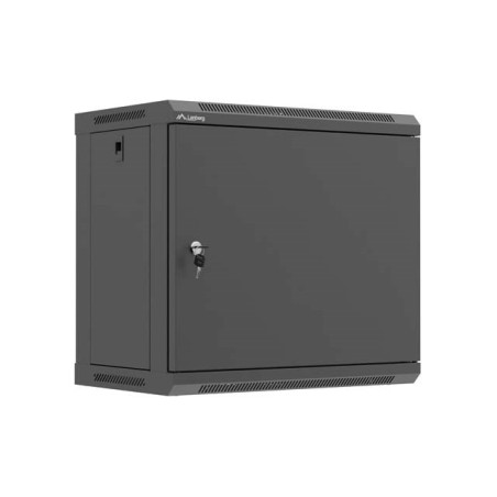 SZAFA INSTALACYJNA RACK WISZĄCA 19" 9U 540X350 CZARNA DRZWI PEŁEN METAL LANBERG (FLAT PACK)