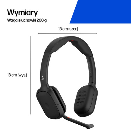 HP Poly Focus 625 Stereo Bluetooth Headset
