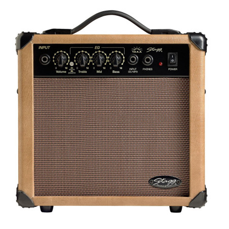 Stagg 10 AA EU - wzmacniacz do gitary akustycznej 10 W RMS, głośnik 8 cali