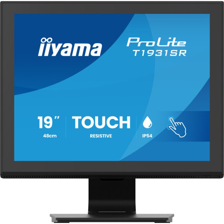 iiyama ProLite T1931SR-B2S computer monitor 48.3 cm (19") 1280 x 1024 pixels SXGA LCD Touchscreen Table Black