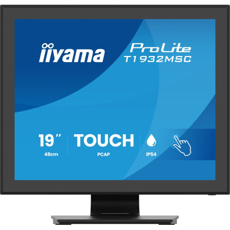 iiyama ProLite T1932MSC-B2S computer monitor 48.3 cm (19") 1280 x 1024 pixels SXGA LED Touchscreen Black