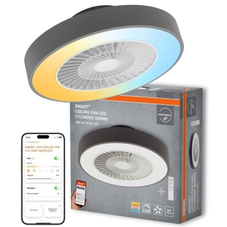 SMART WIFI CEILING FAN CYL REM 76W D550T