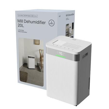 Mill | Dehumidifier | MDH20 | Suitable for rooms up to 20-30 m2 | Water tank capacity 4 L | White