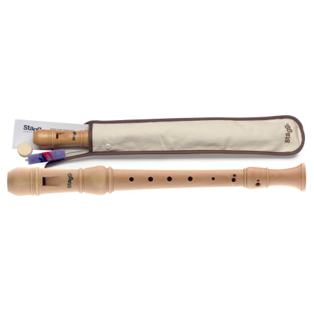 Stagg REC3-GER/WD - klonowy flet prosty sopranowy, palcowanie niemieckie
