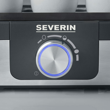 Severin EK 3163 3 egg(s) Black, Stainless steel, Transparent