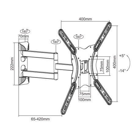 Equip 650407 23"-55" Articulating TV Wall Mount Bracket