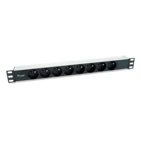 Equip 333313 power distribution unit (PDU) 8 AC outlet(s) 1U Black, Silver
