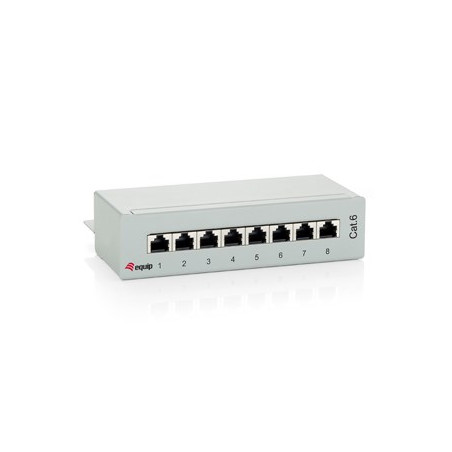 Equip 8 Ports Cat.6 Desktop Patch Panel, Light Grey